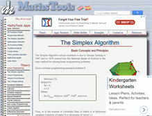 Tablet Screenshot of mathstools.com